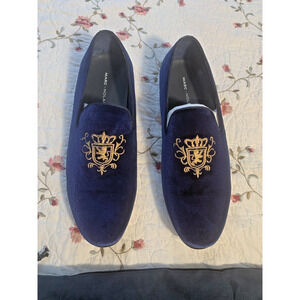 Marc Nolan Winston Blue Velvet Men's Size 11/44 slip on Loafers Wedding Prom